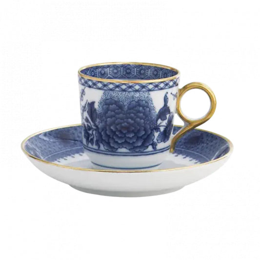 Imperial Blue Demi Cup & Saucer by Mottahedeh