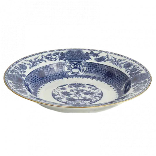 Imperial Blue Rim Soup Plate by Mottahedeh
