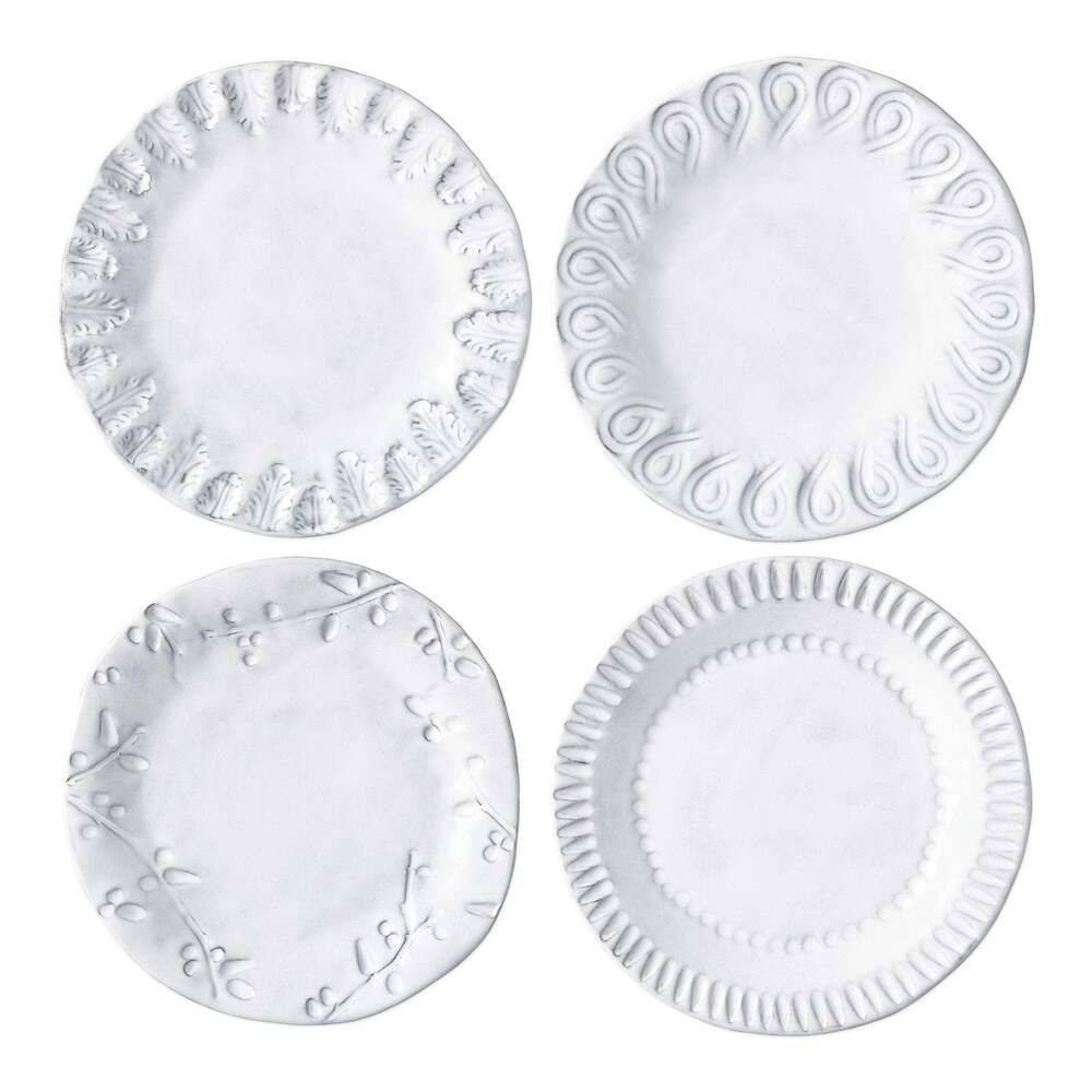 Incanto Assorted Canape Plates - Set of 4 by VIETRI 