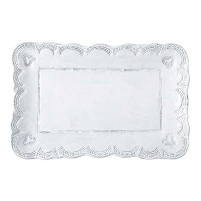 Incanto Lace Small Rectangular Platter by VIETRI 