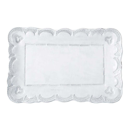 Incanto Lace Small Rectangular Platter by VIETRI 