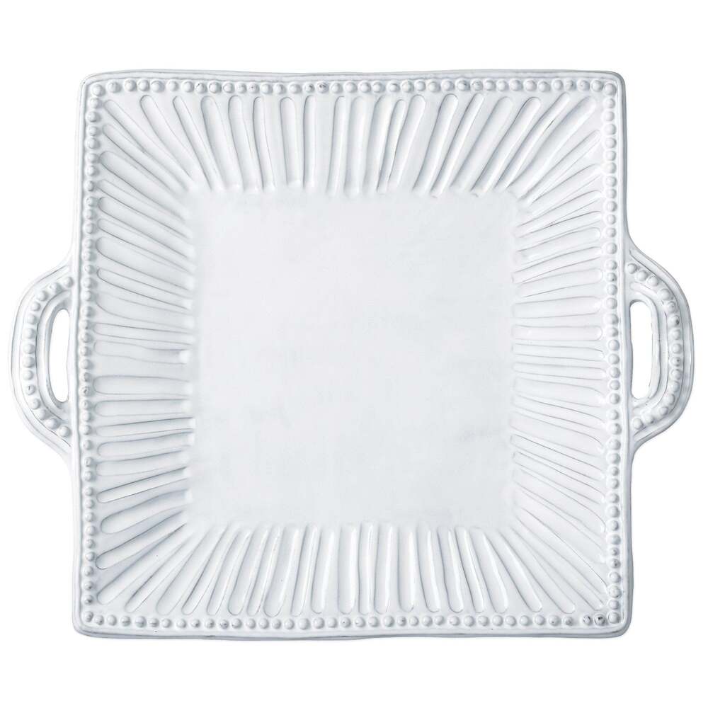Incanto Stripe Handled Square Platter by VIETRI 