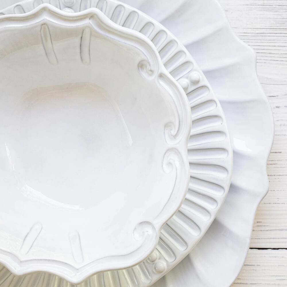 Incanto White Baroque Cereal Bowl by VIETRI by Additional Image -1