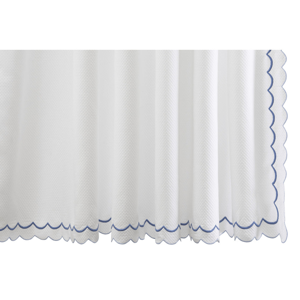 India Pique 72" W x 72" L Shower Curtain Azure 