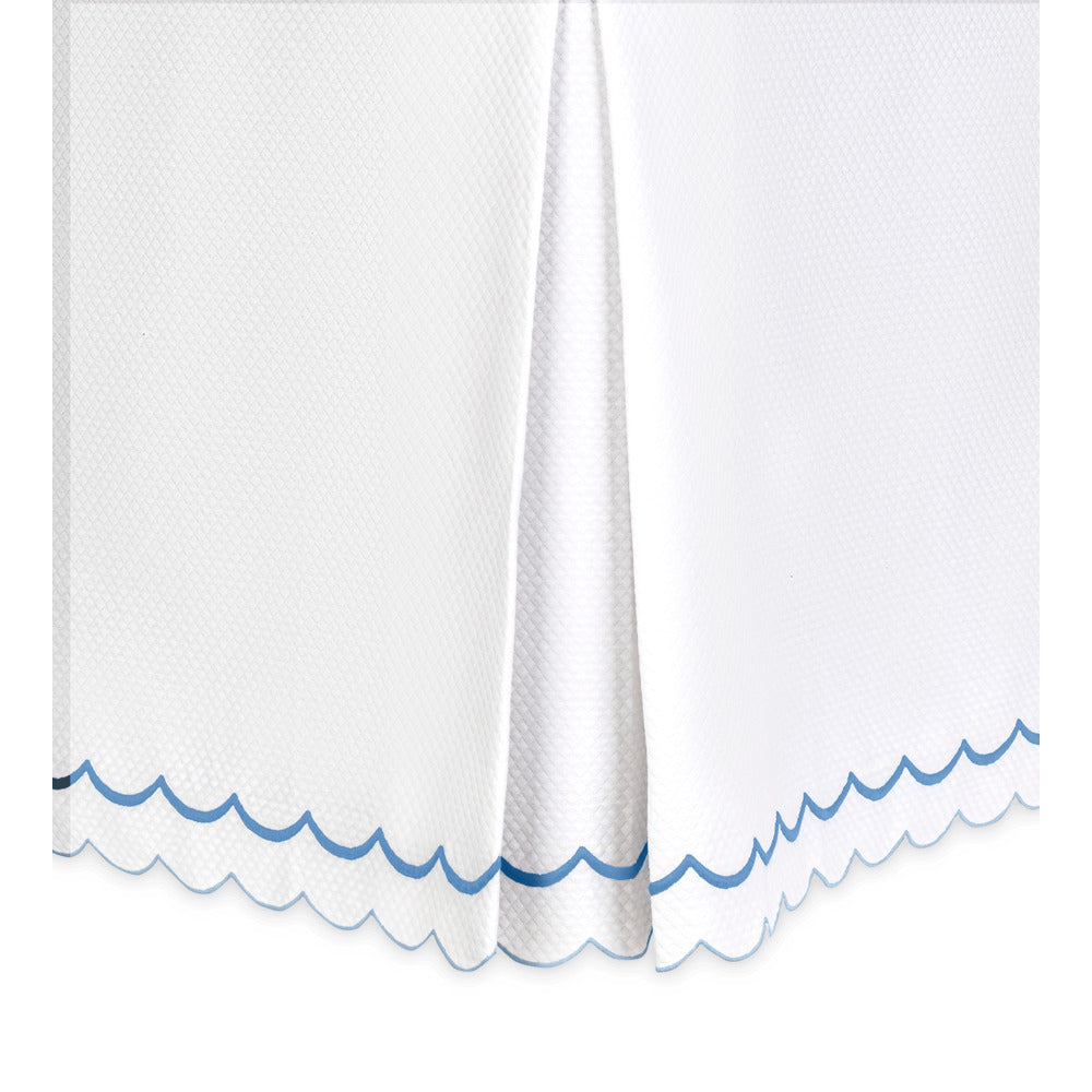 India Pique Bed Skirt Azure 