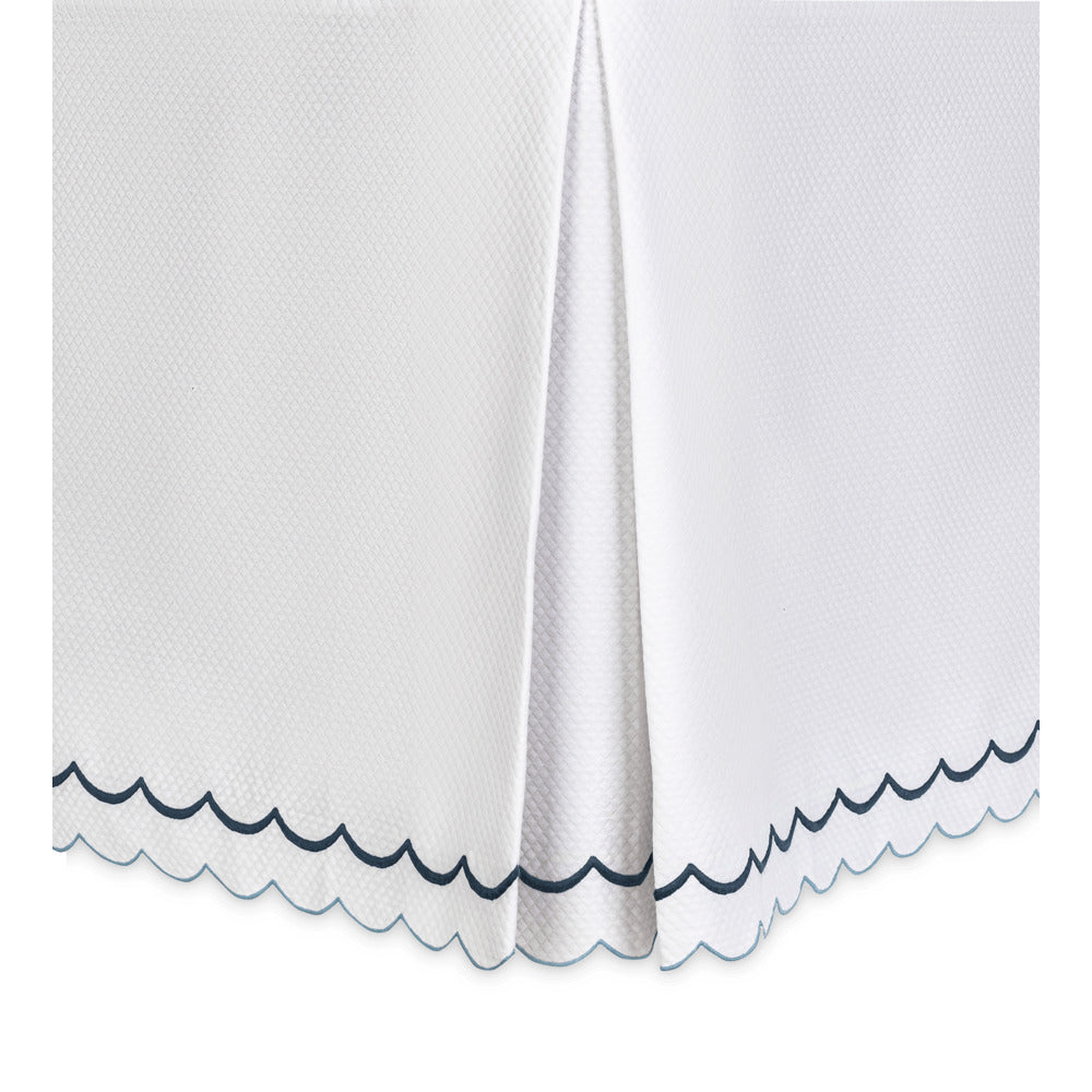 India Pique Bed Skirt Hazy Blue 