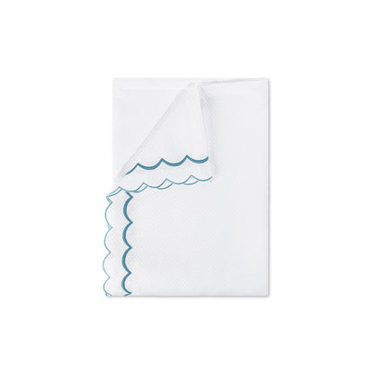 India Pique Coverlet Cerulean 
