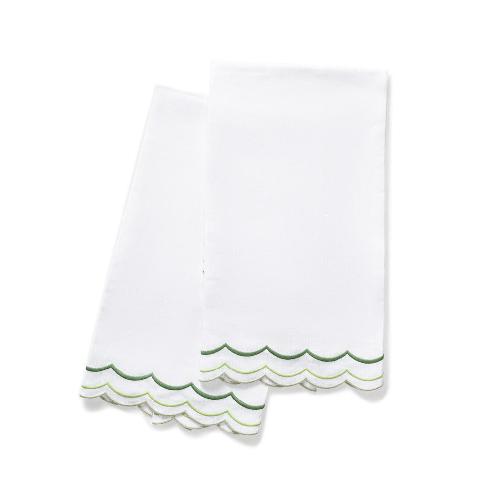 India Three Guest Towels set of 2 Palm 