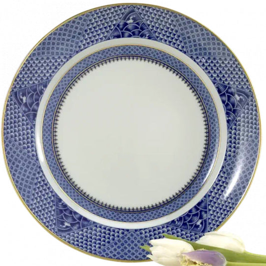 Indigo Wave Chop Plate by Mottahedeh