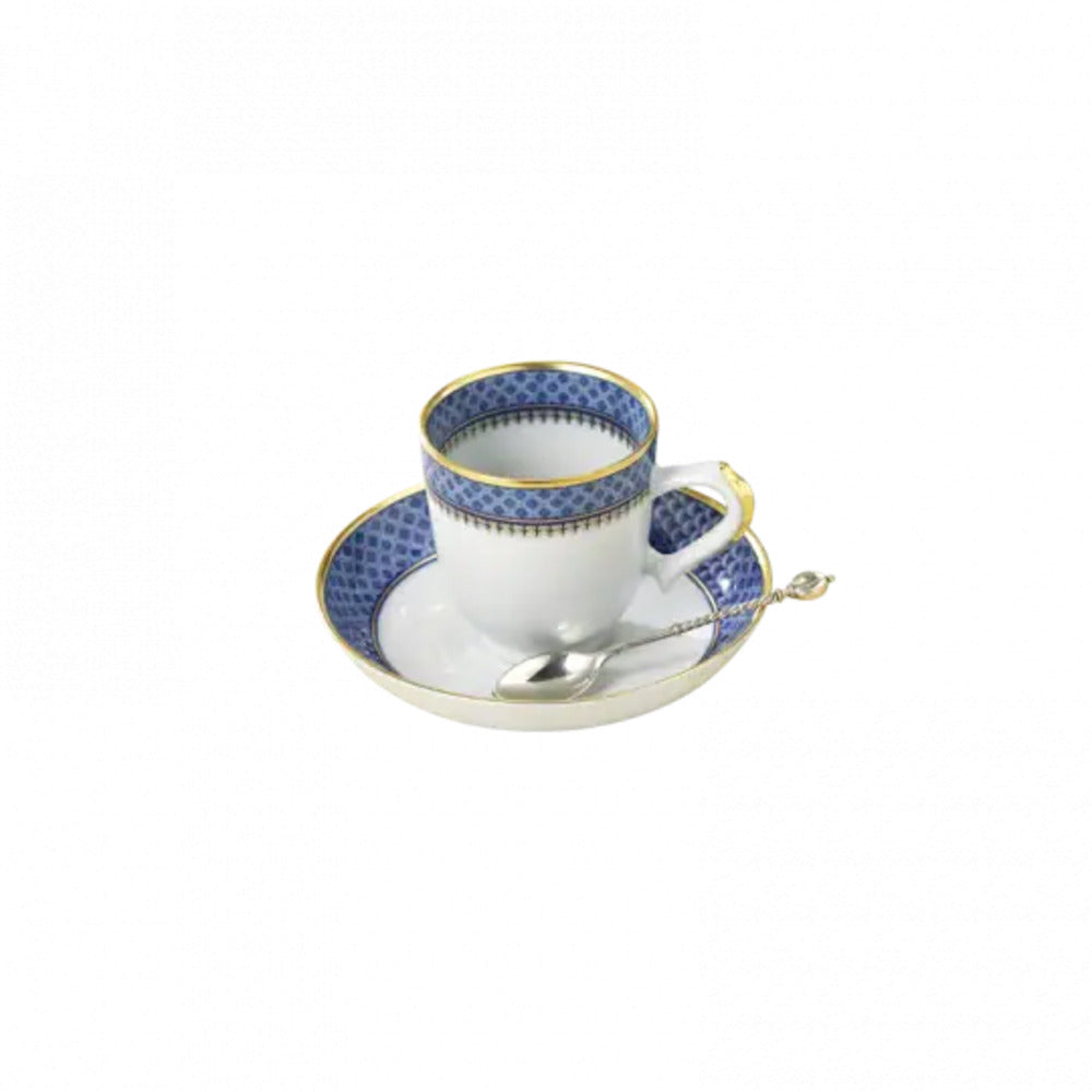 Indigo Wave Demi Cup & Saucer by Mottahedeh