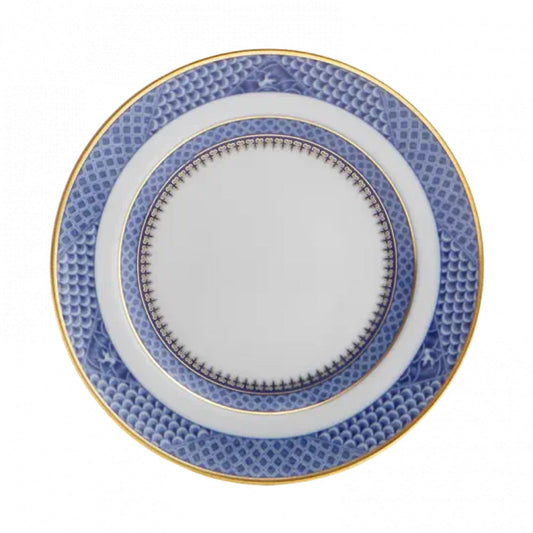Indigo Wave Dessert Plate by Mottahedeh