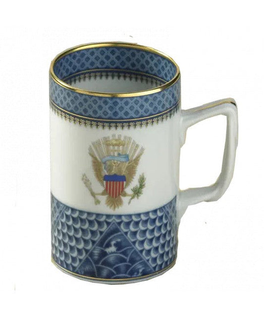 Indigo Wave Mug with Eagle by Mottahedeh