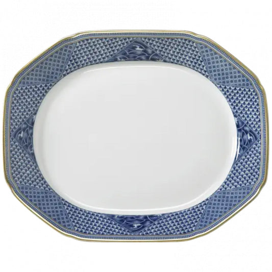 Indigo Wave Tureen & Stand by Mottahedeh