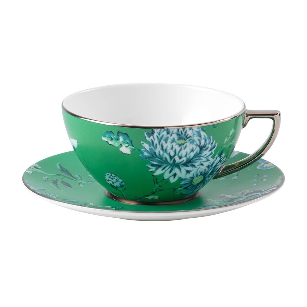 Jasper Conran Chinoiserie Green Teacup & Saucer by Wedgwood