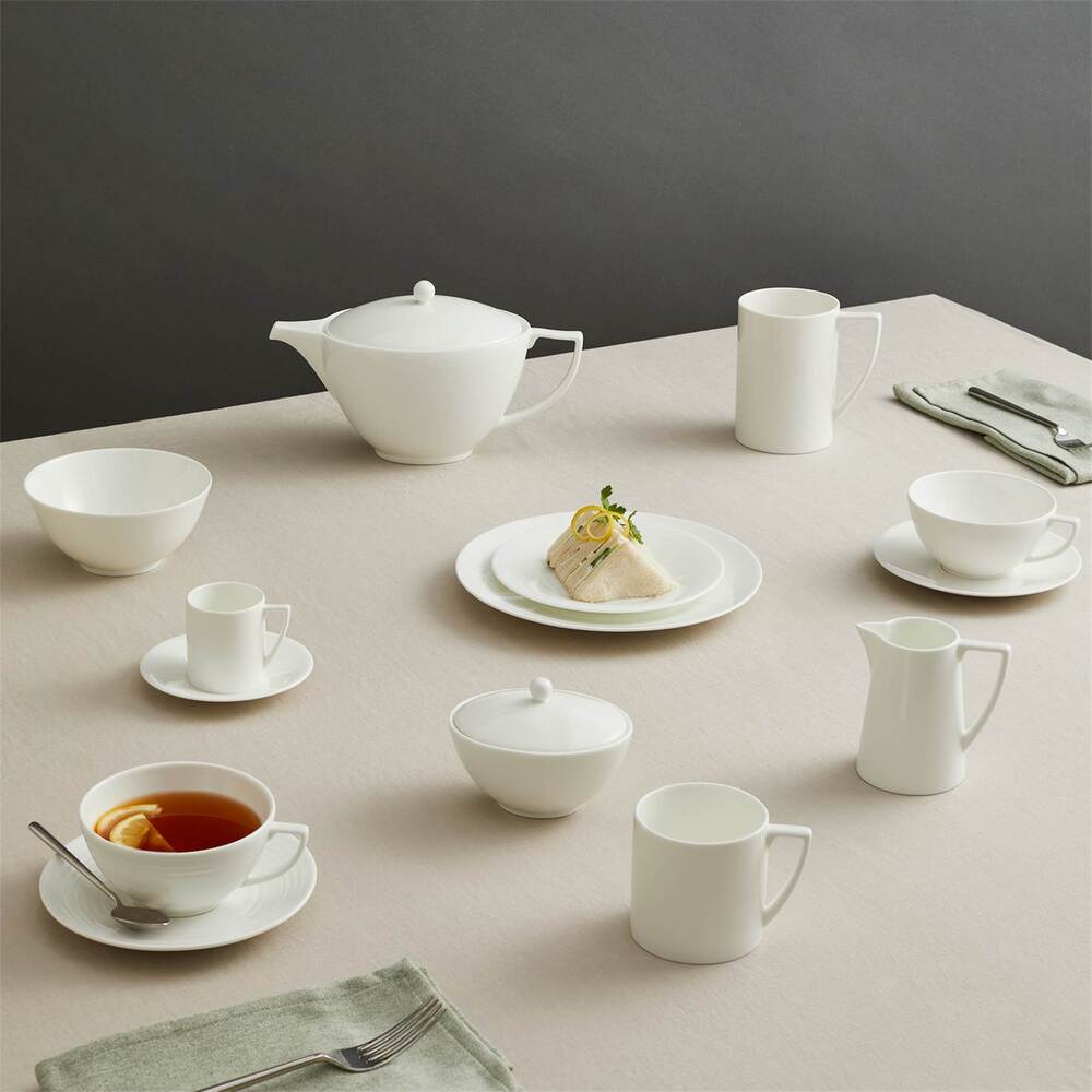 Jasper Conran White Coffee Cup & Saucer by Wedgwood Additional Image - 3