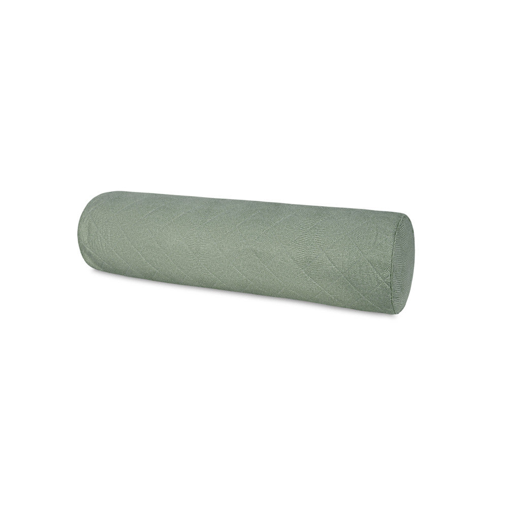 Jasper Quilted Bolster Pillow Cover Green 