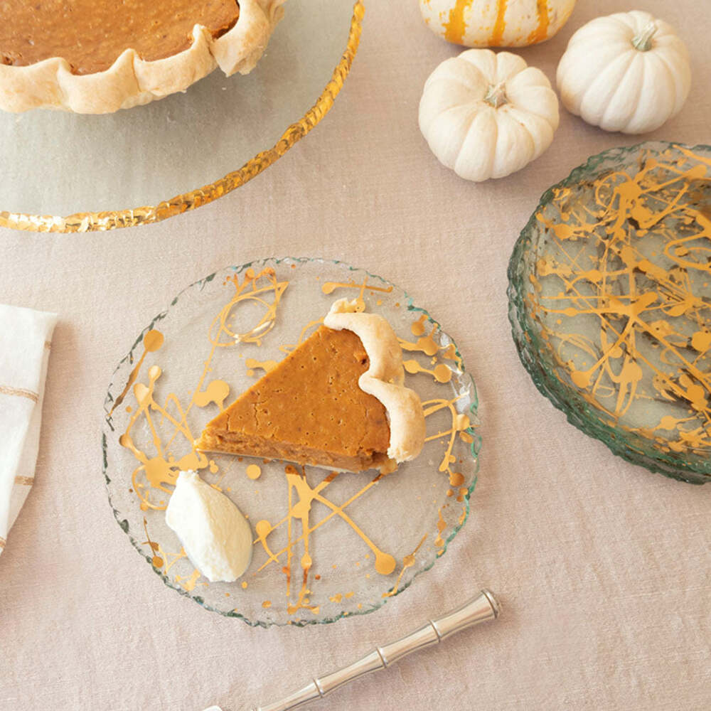 Jaxson 7.5" Gold Small Plate by Annieglass Additional Image -1