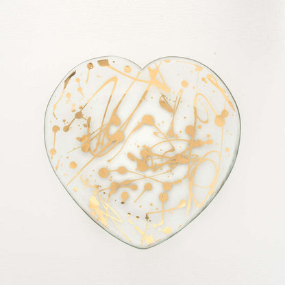 Jaxson 7" Gold Heart Plate by Annieglass Additional Image -1