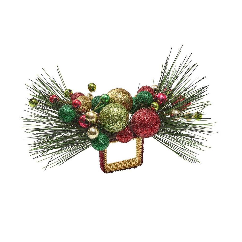 Jingle Napkin Ring in Multi - Set of 4 by Kim Seybert 