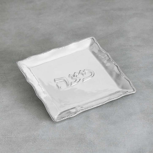 Judaica Matza Plate with Pearls by Beatriz Ball 