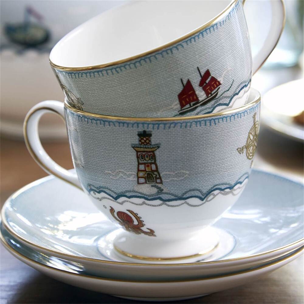 Kit Kemp Sailor'S Farewell Tea Cup And Saucer by Wedgwood Additional Image - 3