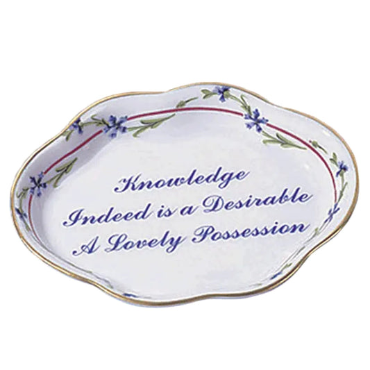 "Knowledge is a desirable..." Ring Tray by Mottahedeh 