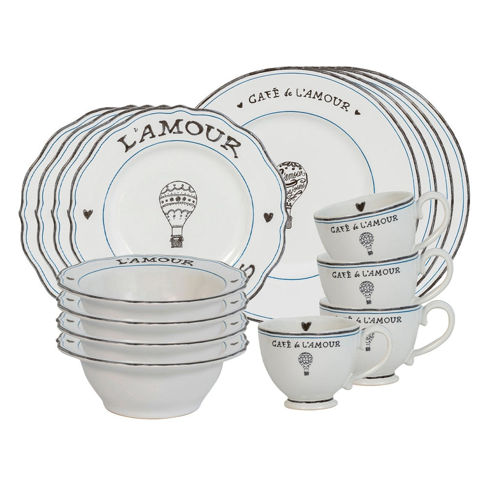 L'Amour Toujours 16pc Place Setting by Juliska 