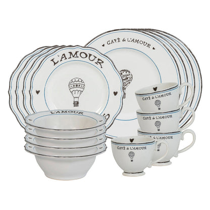 L'Amour Toujours 16pc Place Setting by Juliska 