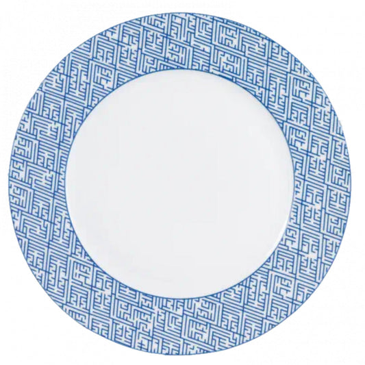 Labrinth Blue Service Plate by Mottahedeh