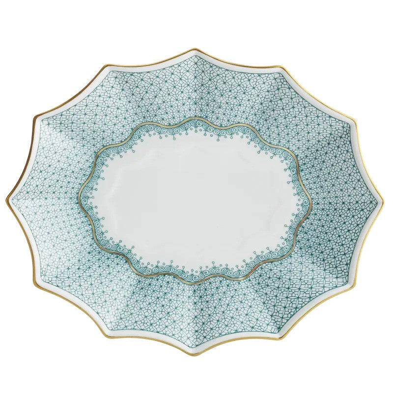 Lace 12 Sided fluted Tray by Mottahedeh