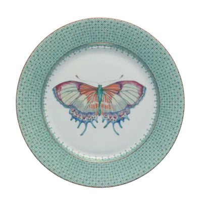Lace Dessert Plate with Butterfly Decor by Mottahedeh Additional Image -2