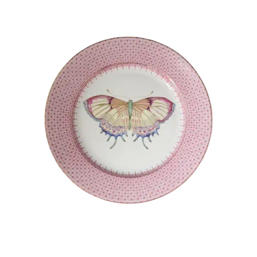 Lace Dessert Plate with Butterfly Decor by Mottahedeh Additional Image -3