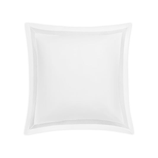 Lace Pique Sham Cecily White Euro 