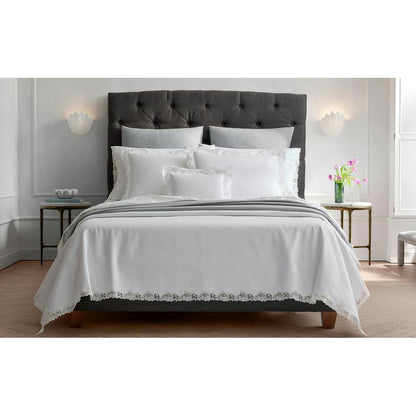 Lace Pique Sham Cecily White Standard 2