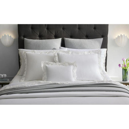 Lace Pique Sham Cecily White Standard 5