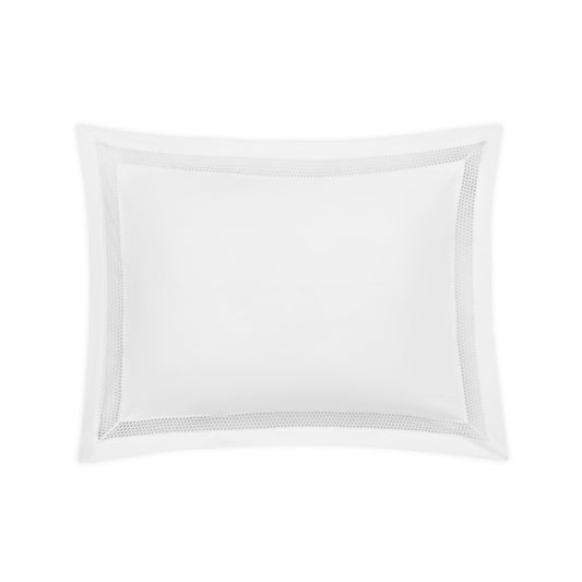 Lace Pique Sham Cecily White Standard 
