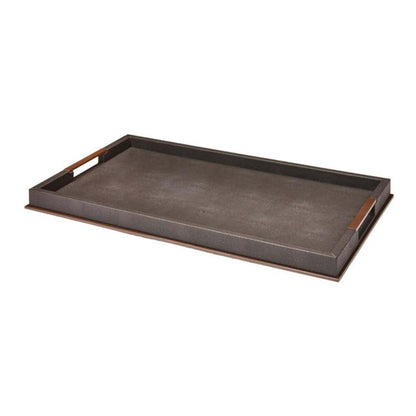 Large Anthracite Shagreen Tray by Addison Ross 