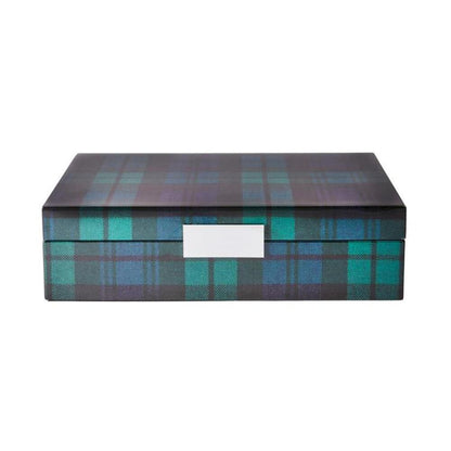 Large Black Watch Tartan Box with Silver by Addison Ross 1