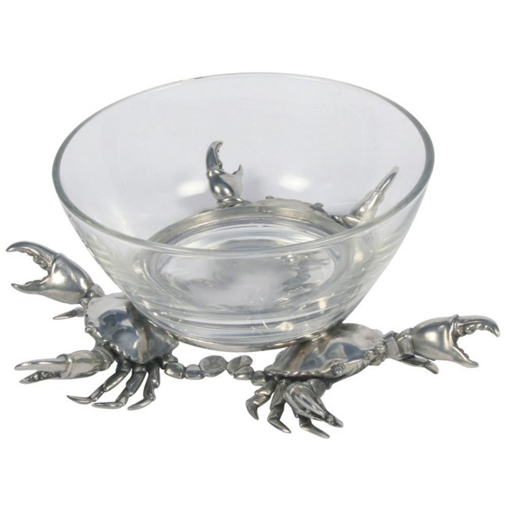 Large Crab Glass Dip Bowl by Vagabond House