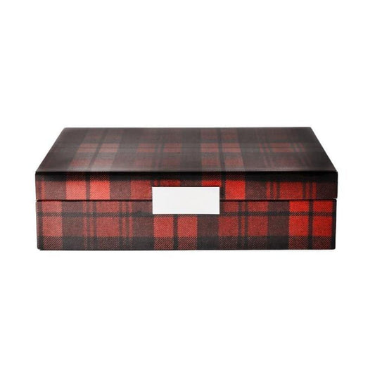 Large Ross Tartan Box with Silver by Addison Ross 