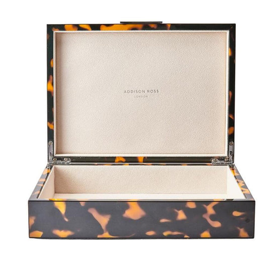 Large Tortoiseshell Box with Silver by Addison Ross 