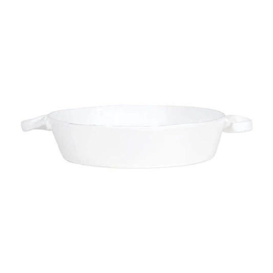 Lastra White Handled Round Baker by VIETRI 