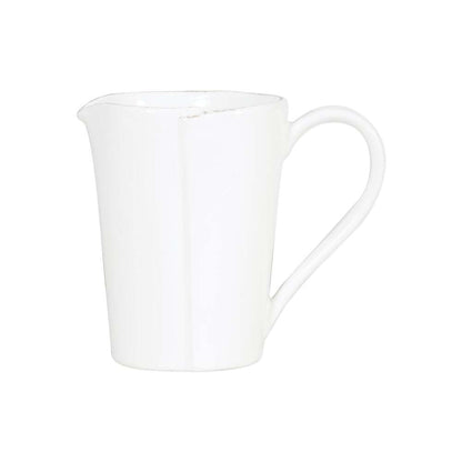 Lastra White Pitcher by VIETRI 