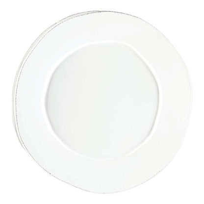 Lastra White Round Platter by VIETRI 