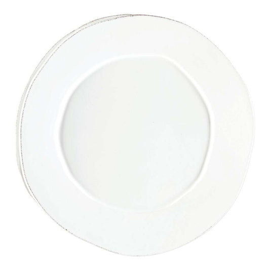 Lastra White Round Platter by VIETRI 