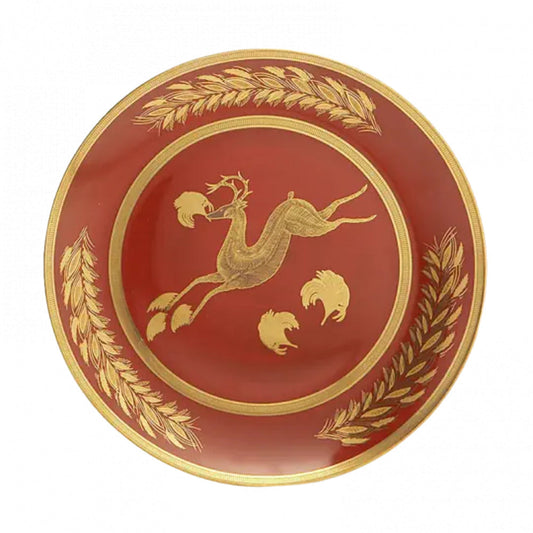 Leaping Reindeer Dessert Plate by Mottahedeh