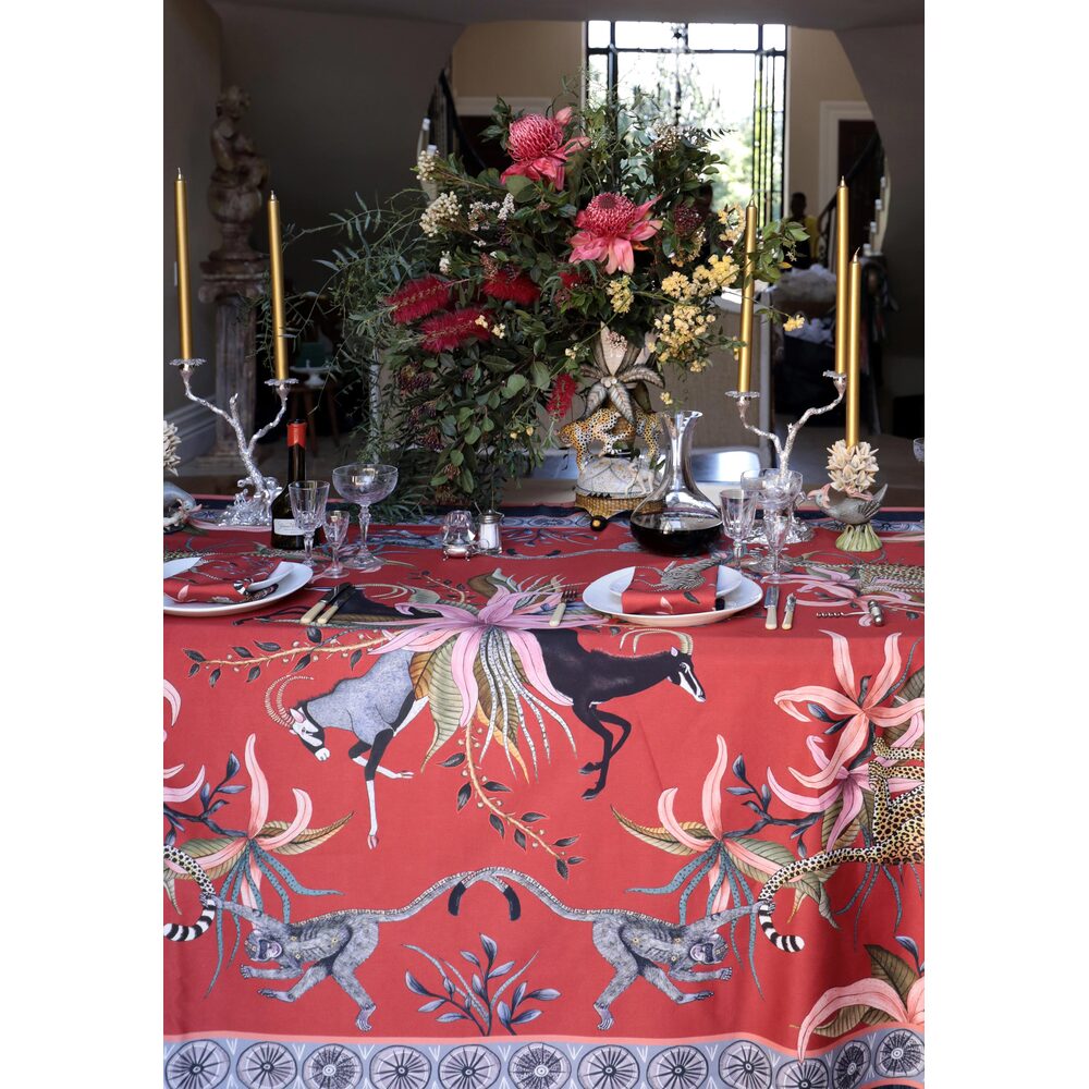 Leopard Lily Tablecloth - Cotton - Frost - Small by Ngala Trading Company Additional Image - 16