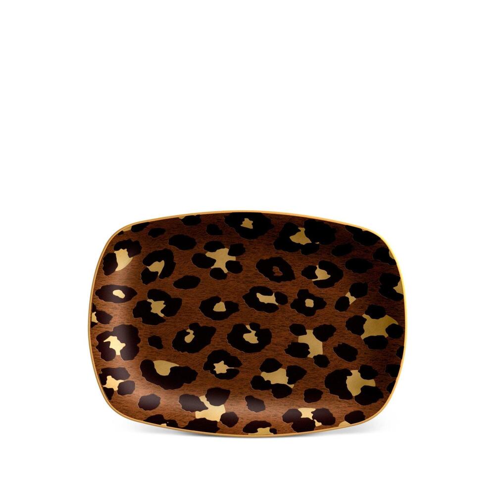 Leopard Rectangular Tray by L'Objet 1