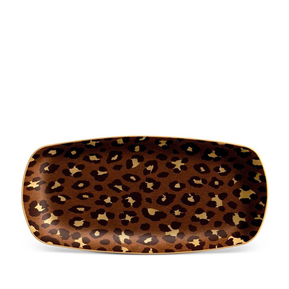 Leopard Rectangular Tray by L'Objet 