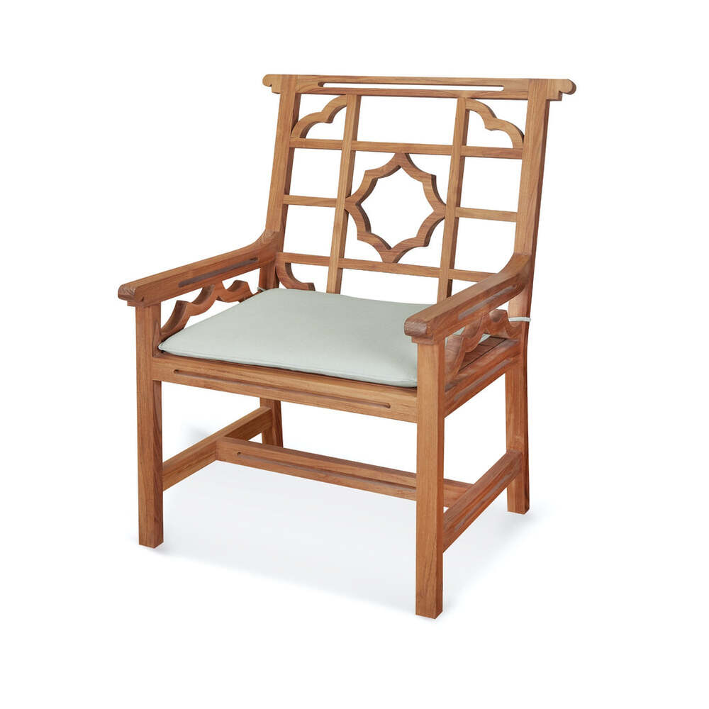 Lewis Outdoor Teak Arm Chair - No cushion by Bunny Williams Home 1